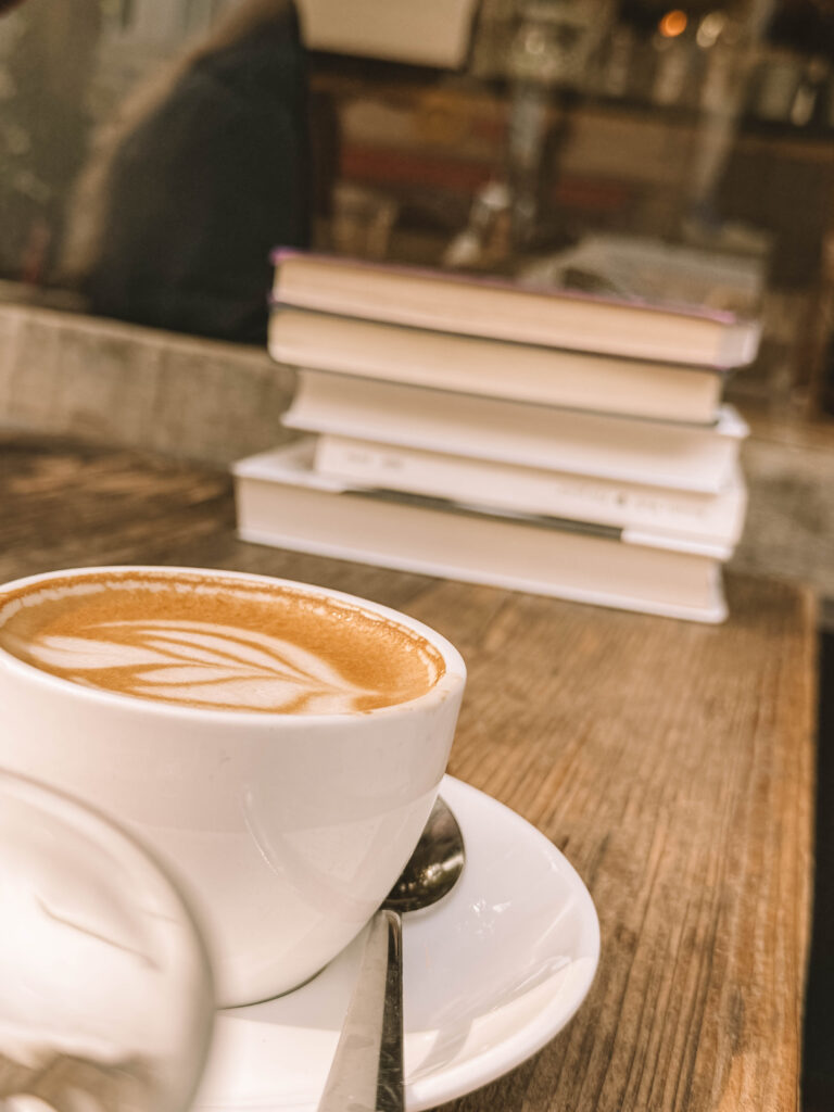 Reading books in a calm setting, reflecting the joy of gifting books
