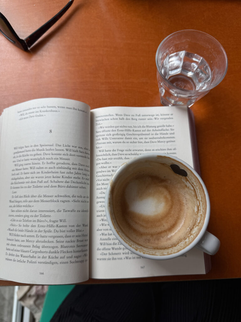 reading habits with a book and coffee