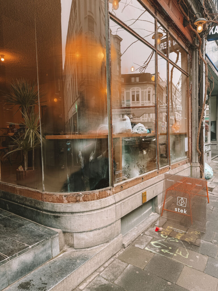 Calm café atmosphere in Ghent Belgium