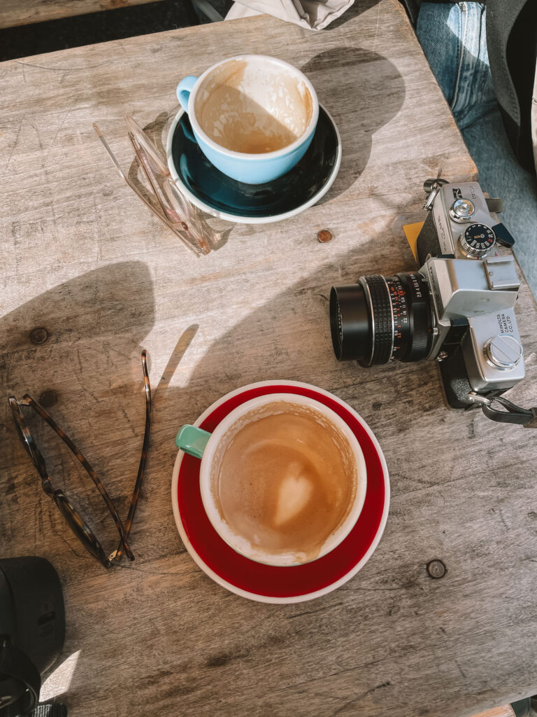 coffee in a book café Paris