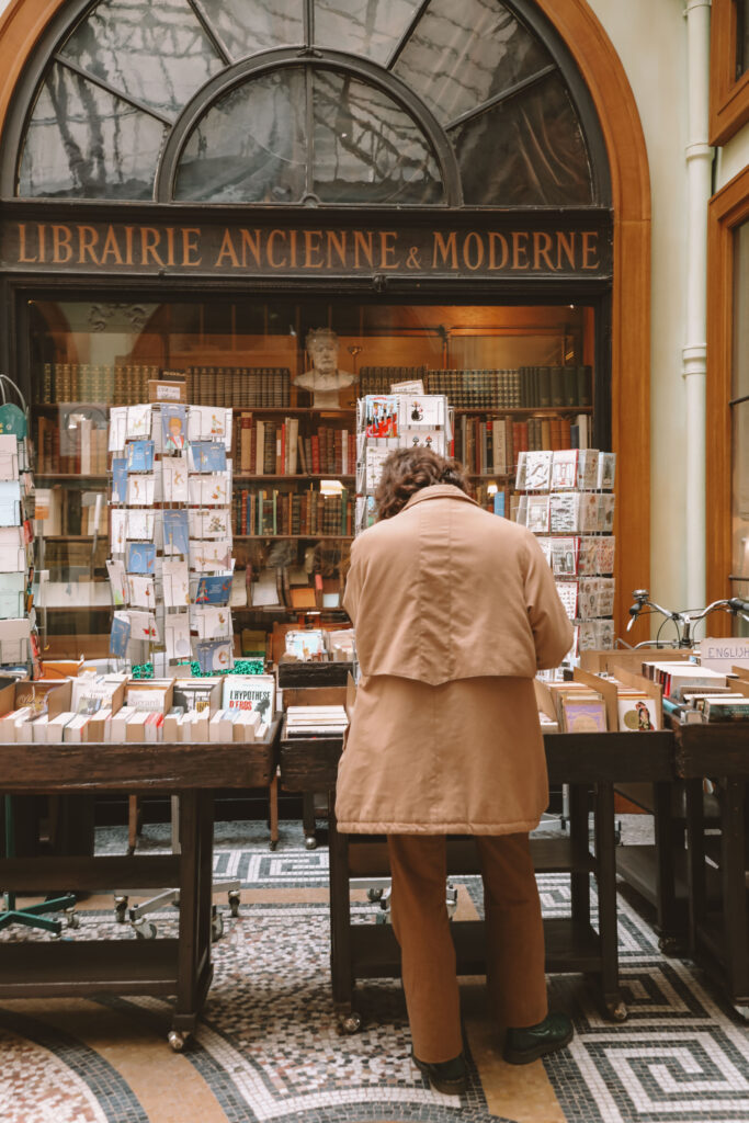 small bookstore filled with books and warm lighting