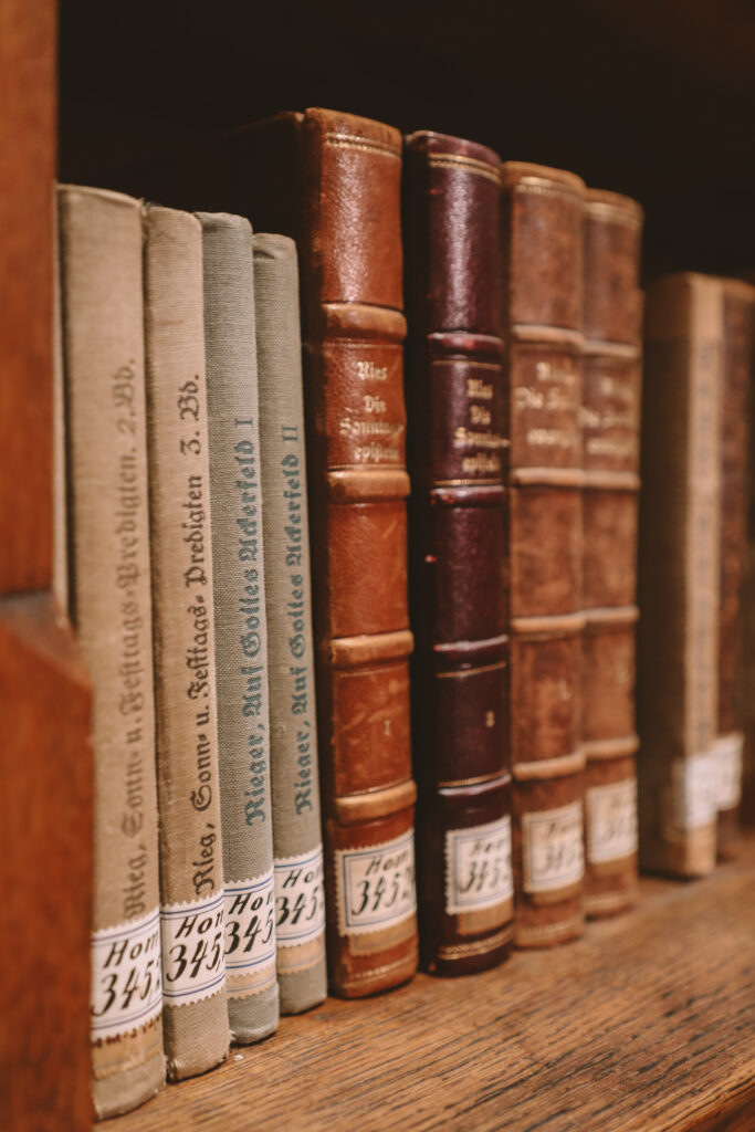 Benedictine monastery library Maria Laach interior