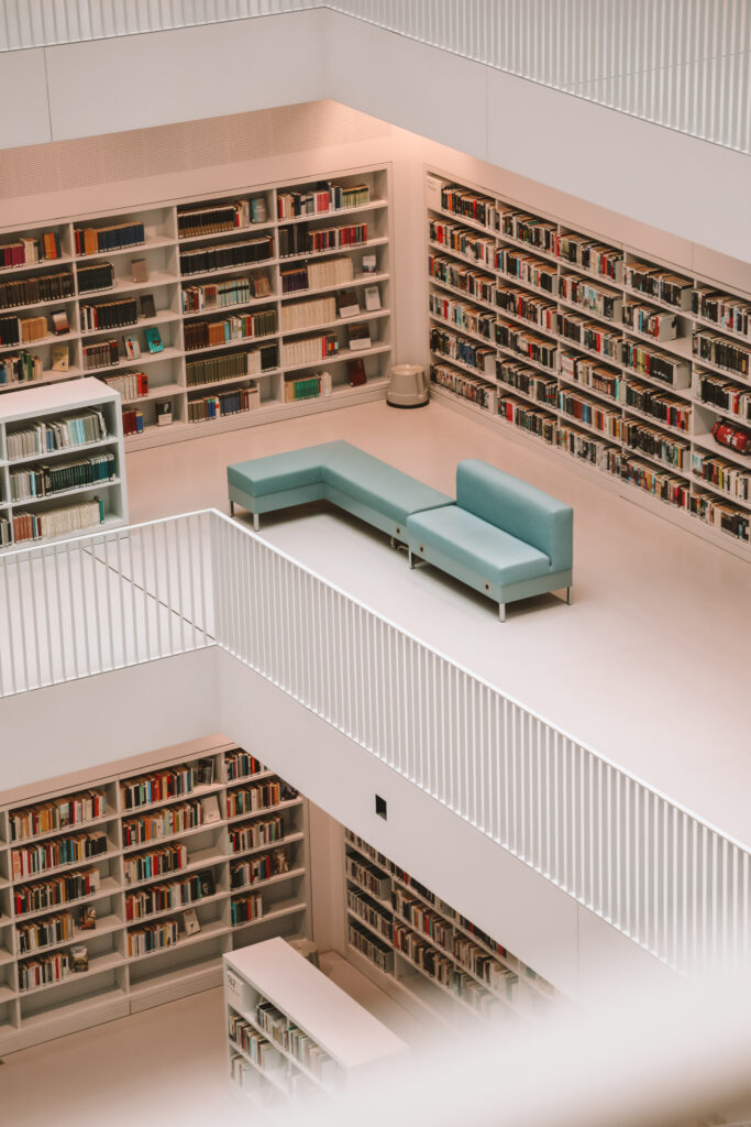 Stuttgart City Library white interior cube architecture