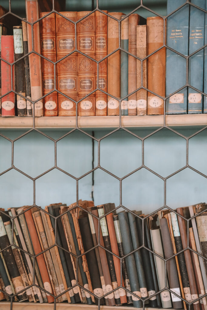 Wiblingen Abbey library statues and decorations