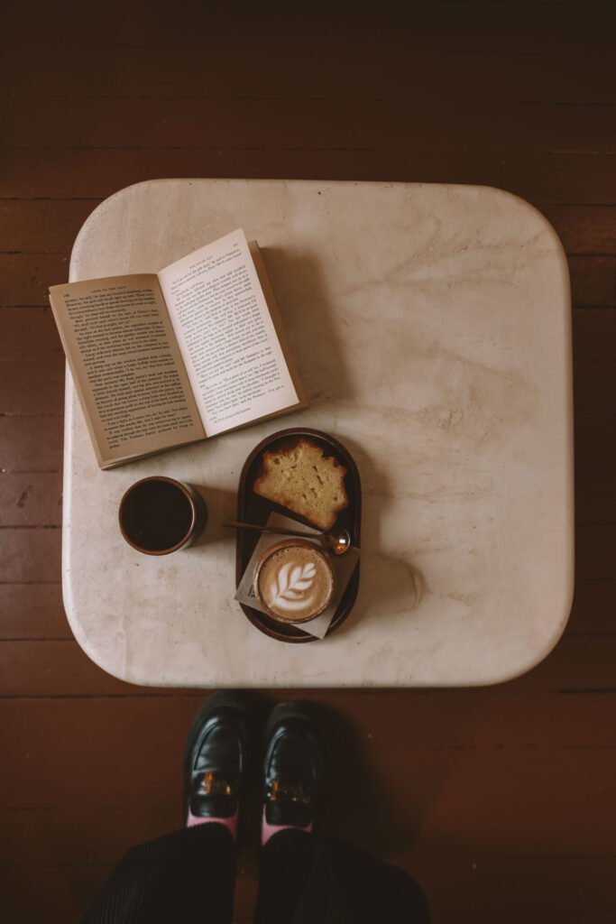 morning coffee and a book