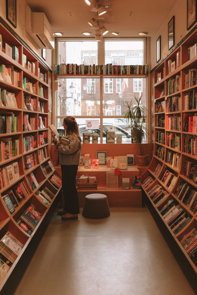 Beautiful bookstore discovered during a literary travel adventure in Europe