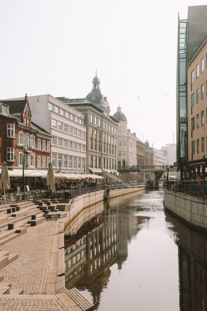 Aarhus city centre during autumn