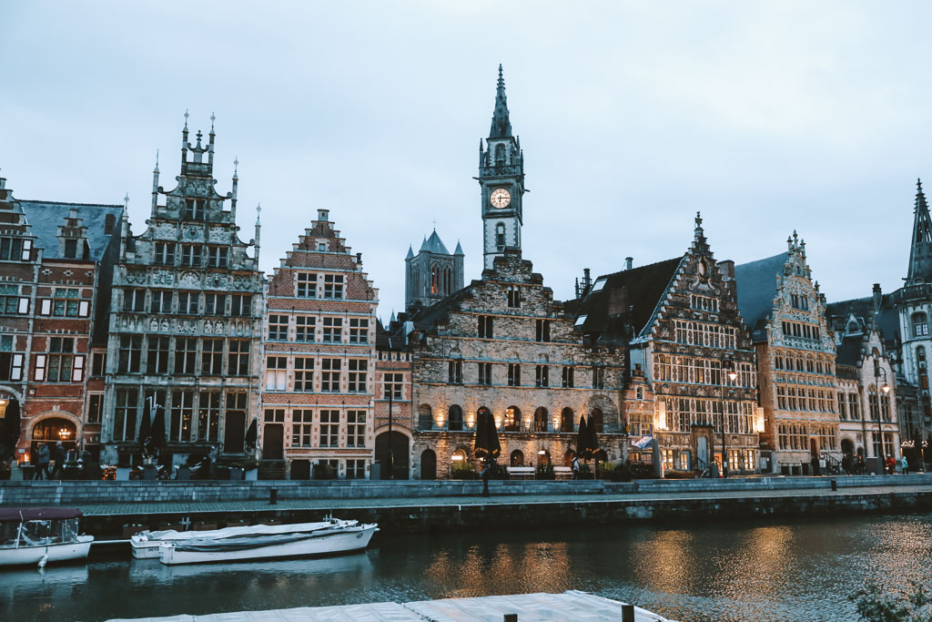Historic centre and canals of Ghent Belgium