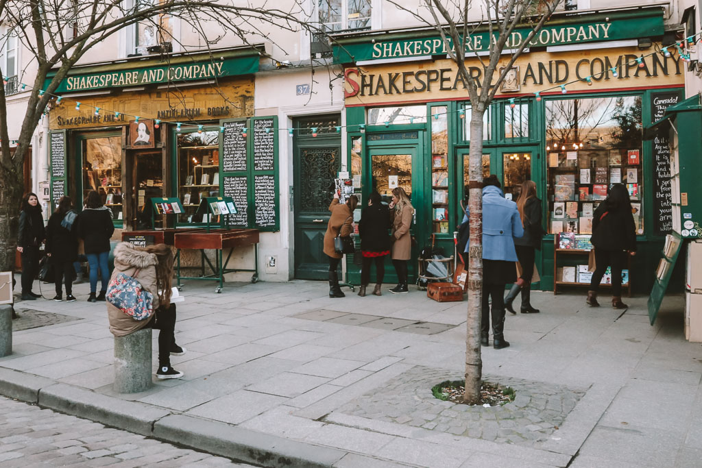 Shakespeare and Company during an autumn day in Paris