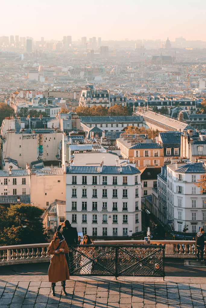 Paris streets during a sunny autumn day
