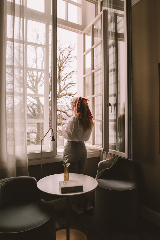 hotel interior with classic architecture and elegant details
