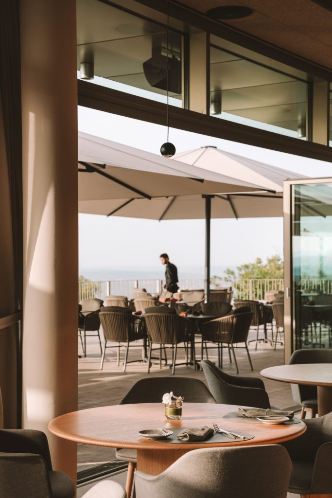 Classic hotel breakfast room with elegant interior design